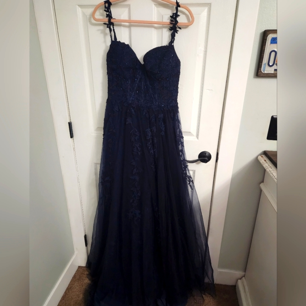 Navy ball gown